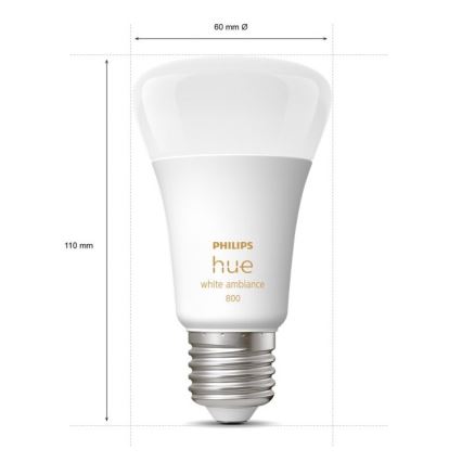 Komplet od 4 prigušiva LED sijalica Philips Hue WHITE AMBIANCE E27/6W/230V 2200-6500K