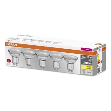 Komplet od 5 LED sijalica PAR16 GU10/4,3W/230V 2700K 120° - Osram