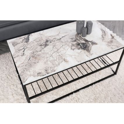 Konferencijski stočić ASUDE 43x95 cm crna/bela