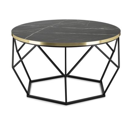Konferencijski stočić DIAMOND 40x70 cm crni/zlatni