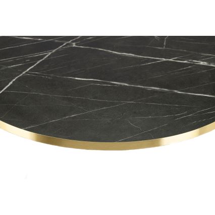 Konferencijski stočić DIAMOND 40x70 cm crni/zlatni