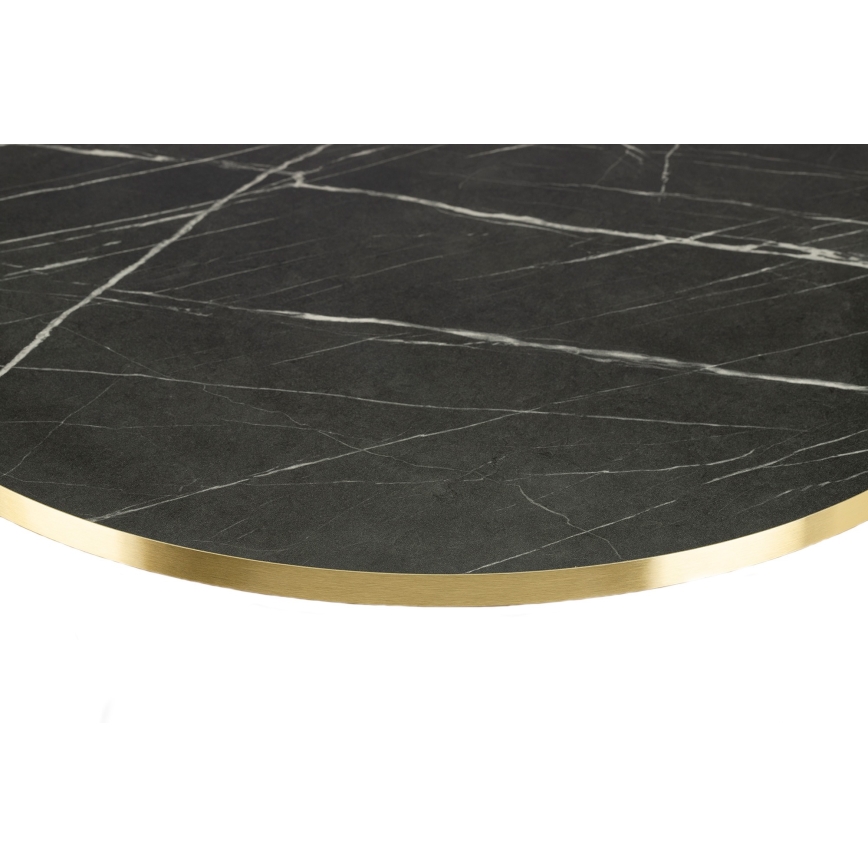 Konferencijski stočić DIAMOND 40x70 cm crni/zlatni