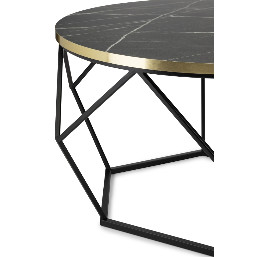 Konferencijski stočić DIAMOND 40x70 cm crni/zlatni