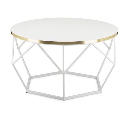 Konferencijski stočić DIAMOND 40x70 cm zlatna/bela