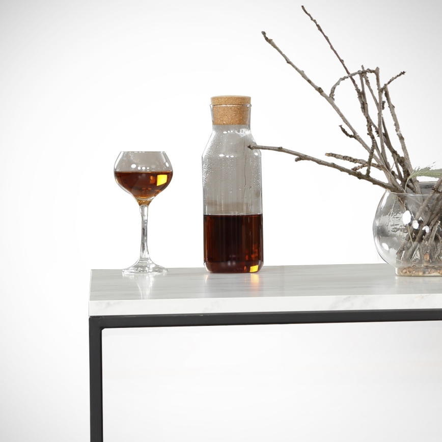 Konferencijski stočić MARMO 43x75 cm crna/bela