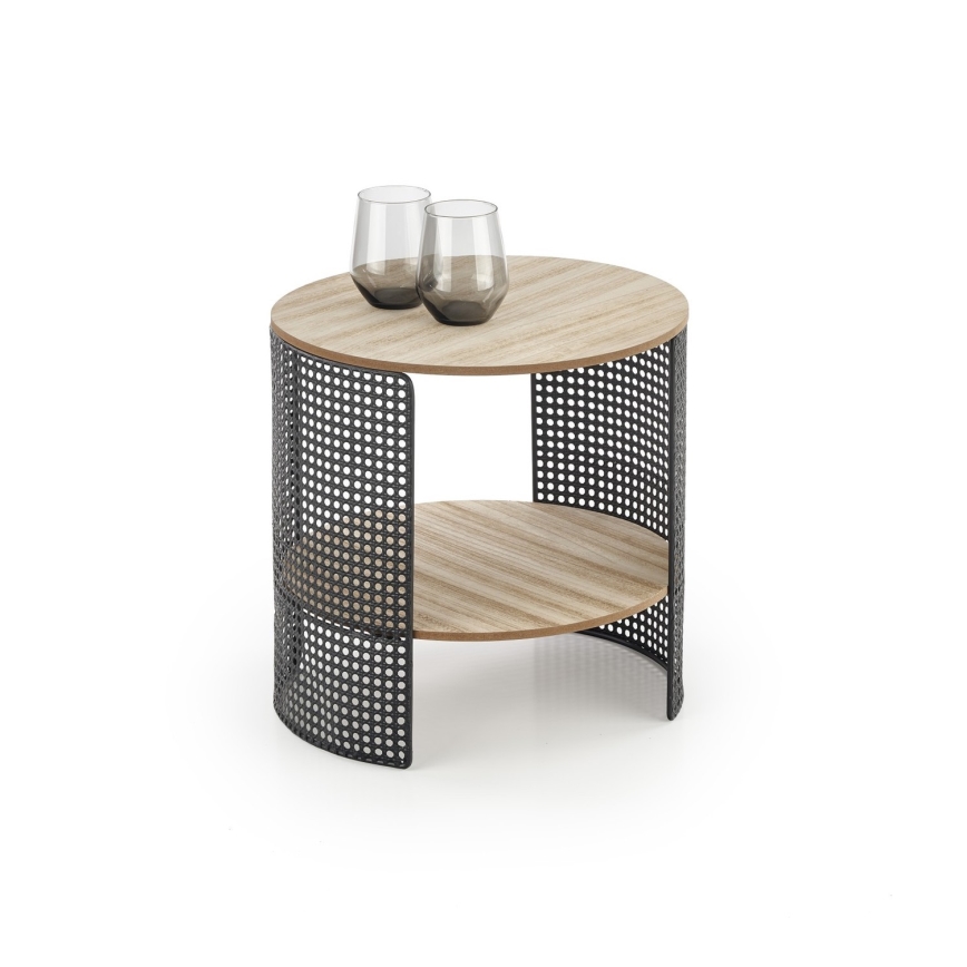 Konferencijski stočić TRAFICA 41x41 cm crna/bež