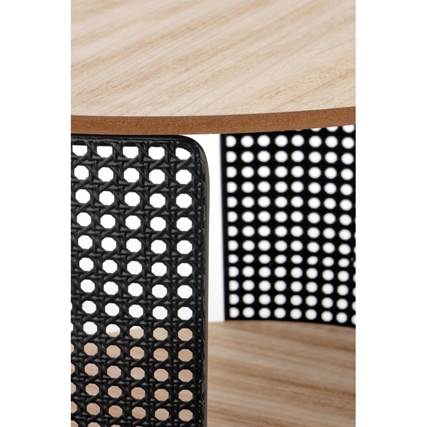 Konferencijski stočić TRAFICA 41x41 cm crna/bež