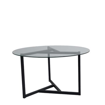 Konferencijski stočić TRIO 42x75 cm proziran/crni