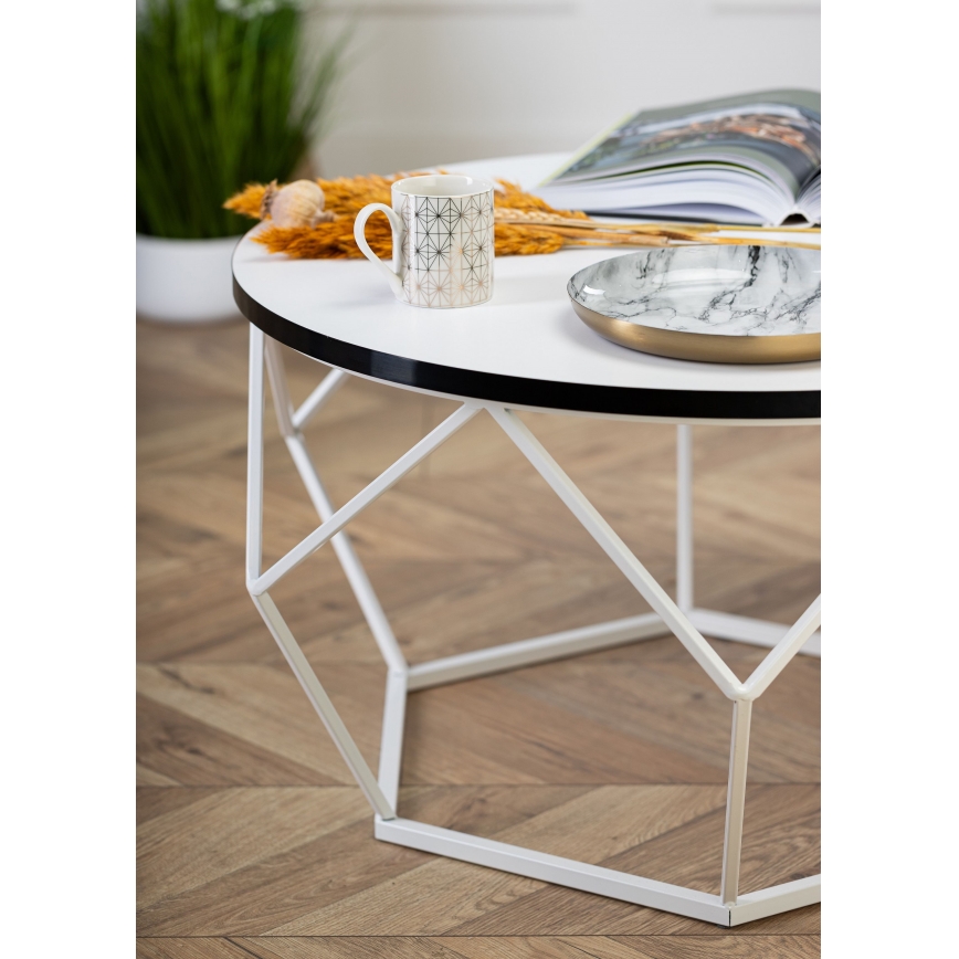 Konferencijski stolić DIAMOND 40x70 cm crna/bela