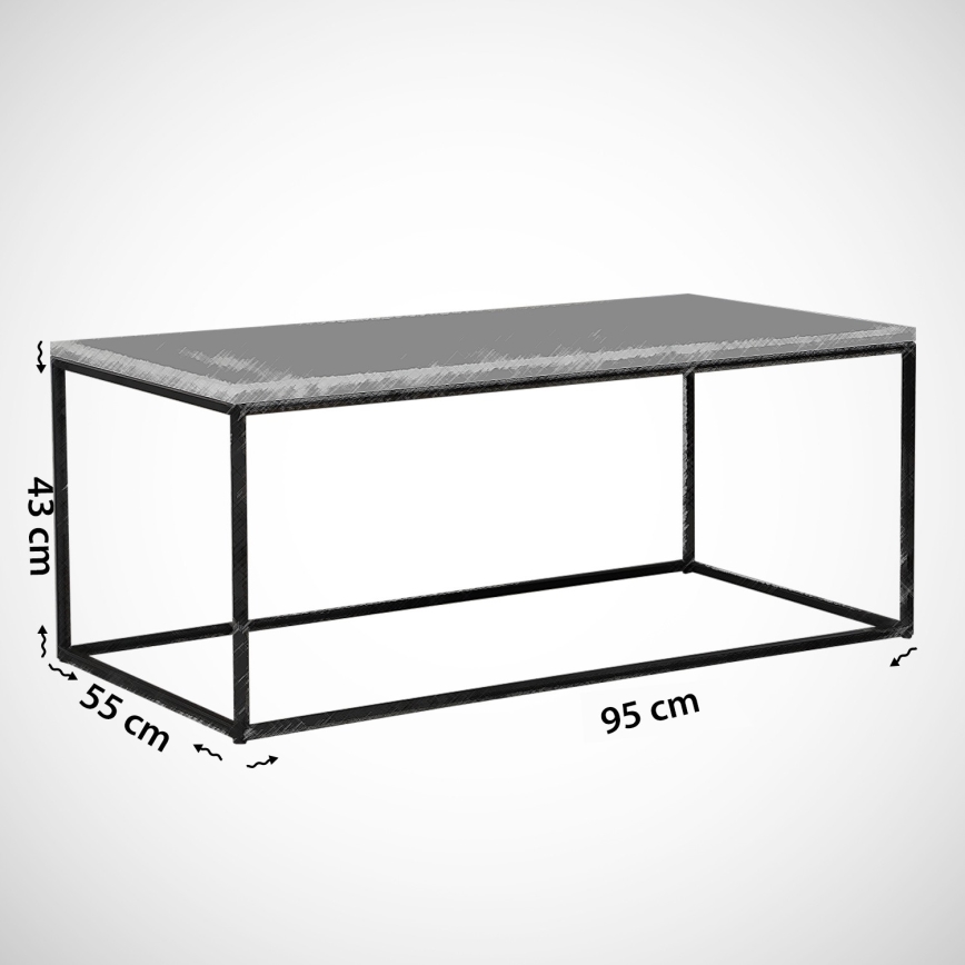Konferencijski stolić ROYAL 43x95 cm crni