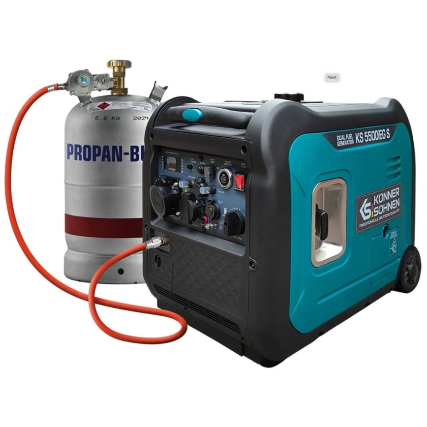 Könner & Söhnen 13046 - Gasni i benzinski inverterski električni generator KS 5500iEG S 5500W