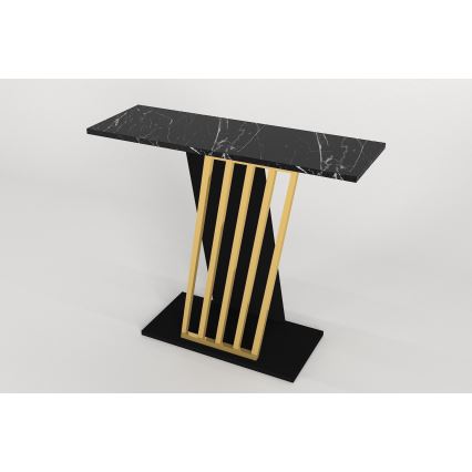 Konzolni stolić GRAVITY 76,8x90 cm crno/zlatna