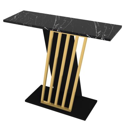 Konzolni stolić GRAVITY 76,8x90 cm crno/zlatna