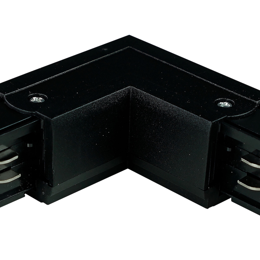 Krajnji poklopac za 3-fazni šinski sistem TRACER, ugaoni, crni