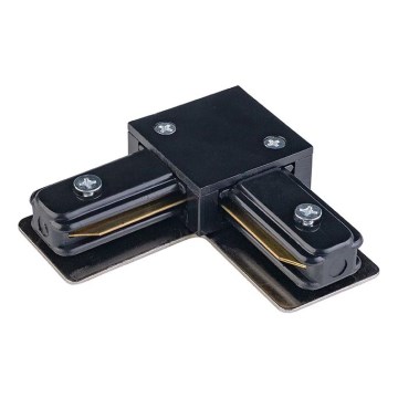 Krajnji poklopac za šinski sistem TRACER, jednofazni, ugaoni, crni