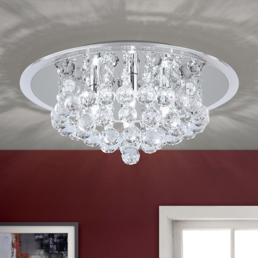 Kristalna plafonjera GLORIA 4xG9/40W/230V pr. 38 cm prozirna/sjajni krom