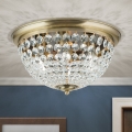 Kristalna plafonjera PLAFOND 6xE27/40W/230V pr. 47 cm bronzana