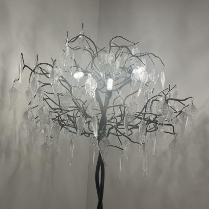 Kristalna podna lampa 5xG9/40W/230V crno