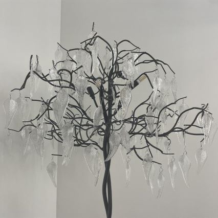 Kristalna podna lampa 5xG9/40W/230V crno