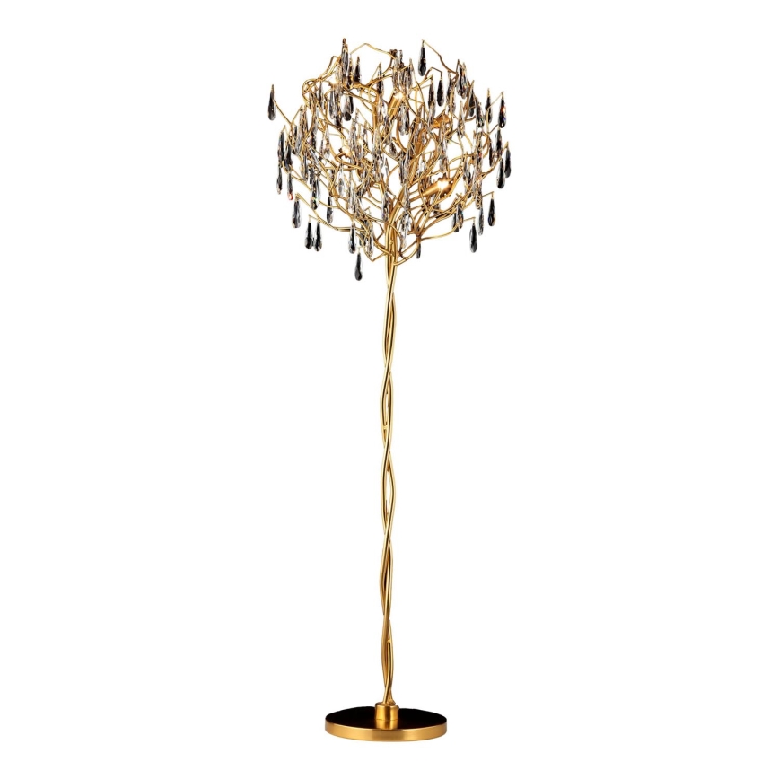 Kristalna podna lampa 5xG9/40W/230V zlatna