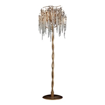 Kristalna podna lampa 5xG9/40W/230V zlatna