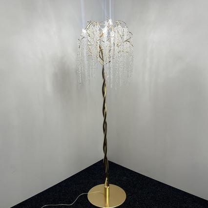 Kristalna podna lampa 5xG9/40W/230V zlatna