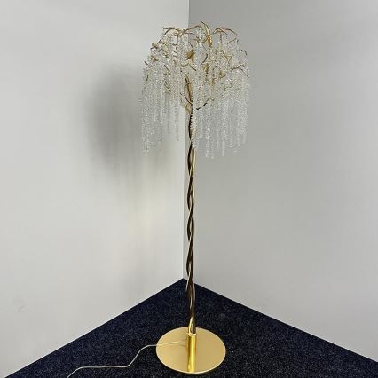 Kristalna podna lampa 5xG9/40W/230V zlatna