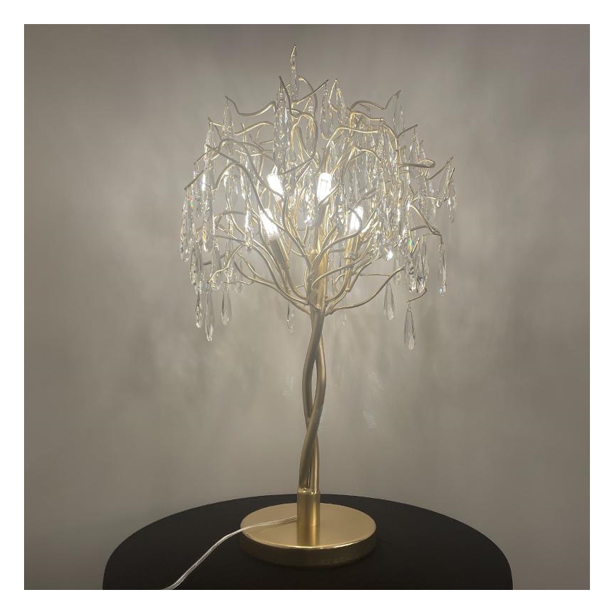 Kristalna stona lampa 5xG9/40W/230V zlatna
