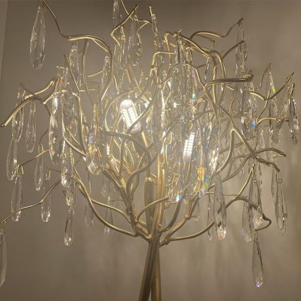 Kristalna stona lampa 5xG9/40W/230V zlatna