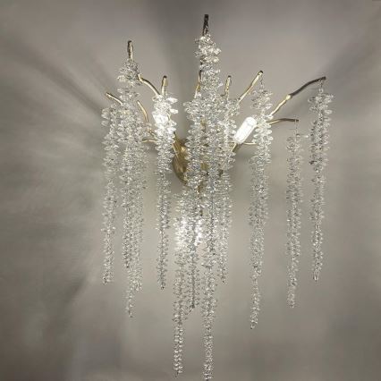 Kristalna zidna lampa 3xG9/40W/230V zlatna