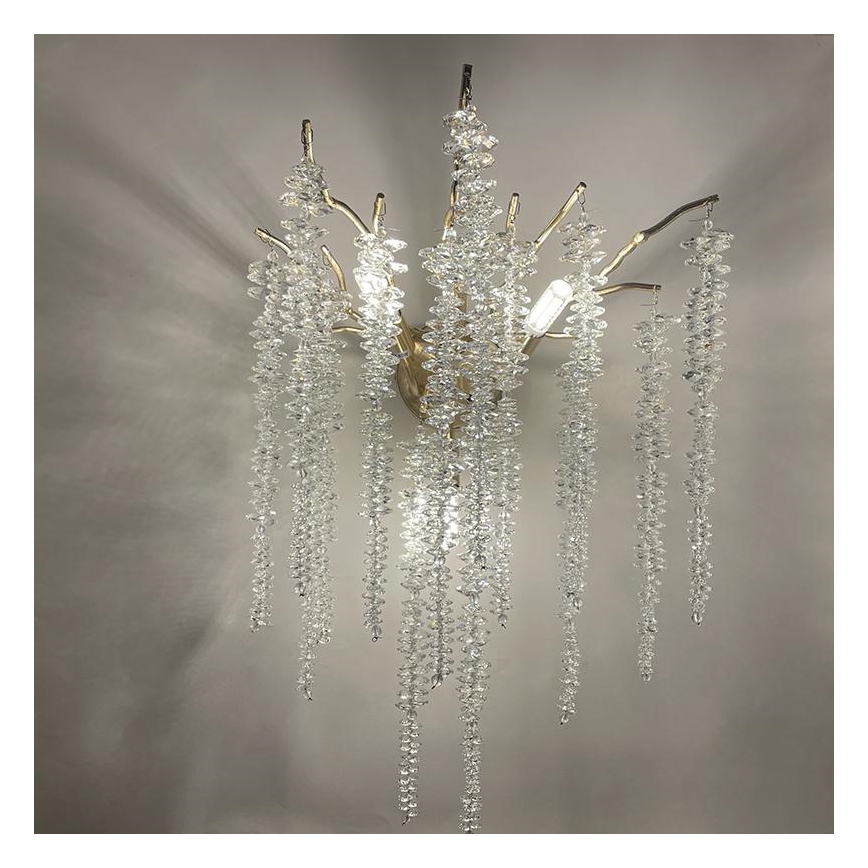 Kristalna zidna lampa 3xG9/40W/230V zlatna