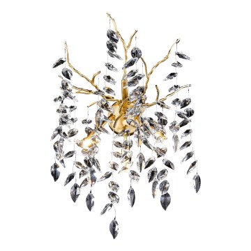 Kristalna zidna lampa 3xG9/40W/230V zlatna