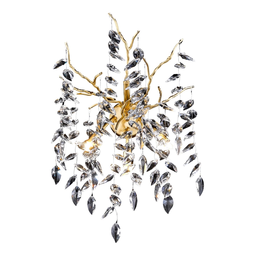 Kristalna zidna lampa 3xG9/40W/230V zlatna