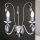 Kristalna zidna lampa ALESSIA 2xE14/40W/230V sjajni krom
