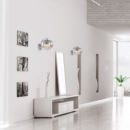 Kristalna zidna lampa LUNA 1xE14/40W/230V