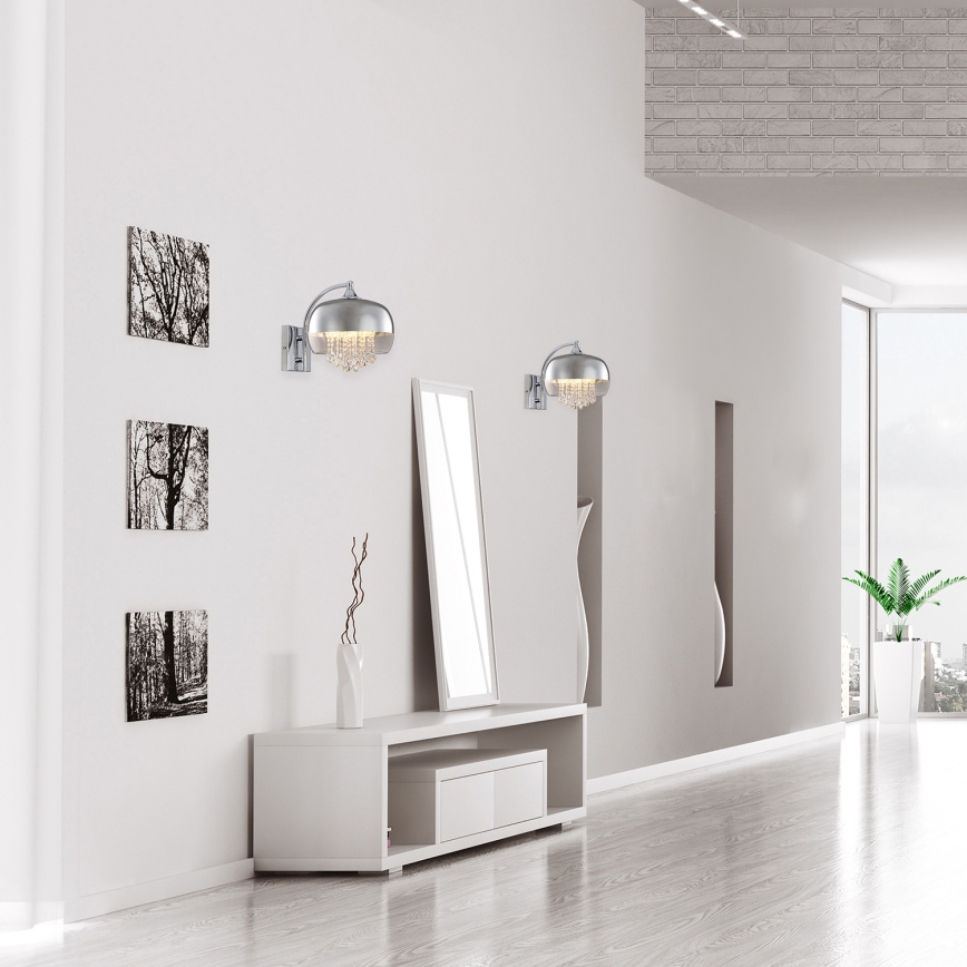 Kristalna zidna lampa LUNA 1xE14/40W/230V
