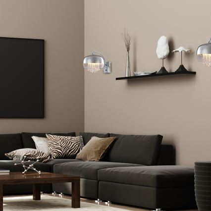 Kristalna zidna lampa LUNA 1xE14/40W/230V