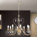 Kristalni luster na lancu ALESSIA 8xE14/40W/230V zlatni
