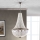 Kristalni luster na lancu ARILA 6xE27/60W/230V pr. 60 cm braon/patina