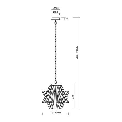 Kristalni luster na lancu CROWN 4xE14/40W/230V sjajni hrom