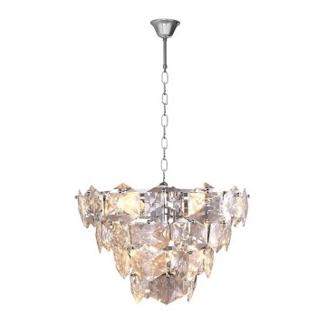 Kristalni luster na lancu DIANA 6xE14/40W/230V mat hrom