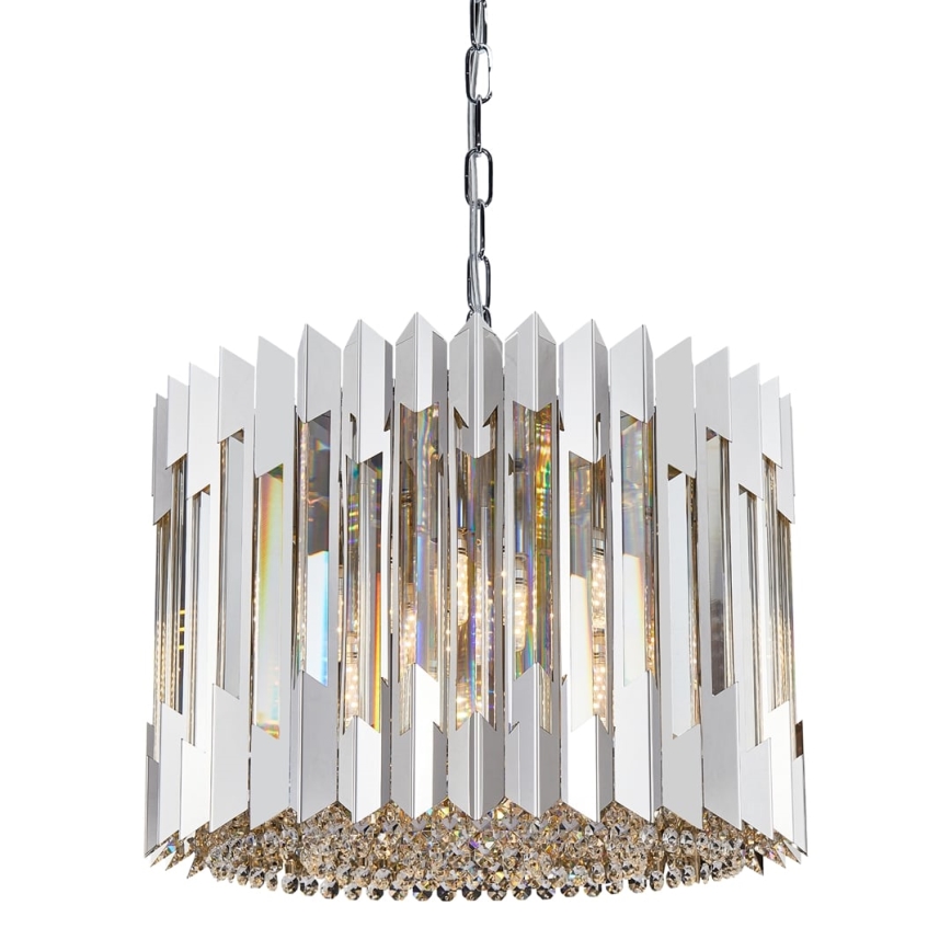 Kristalni luster na lancu RITZ 7xE14/40W/230V sjajni hrom