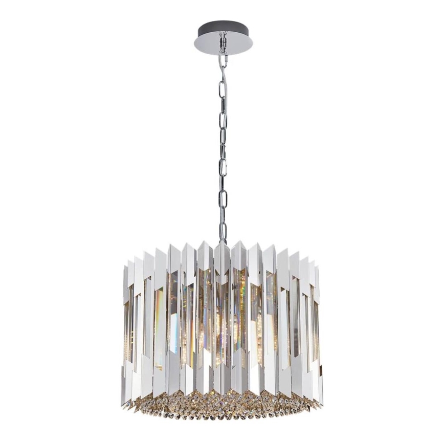 Kristalni luster na lancu RITZ 7xE14/40W/230V sjajni hrom