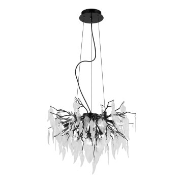 Kristalni luster na sajli 10xG9/40W/230V crno