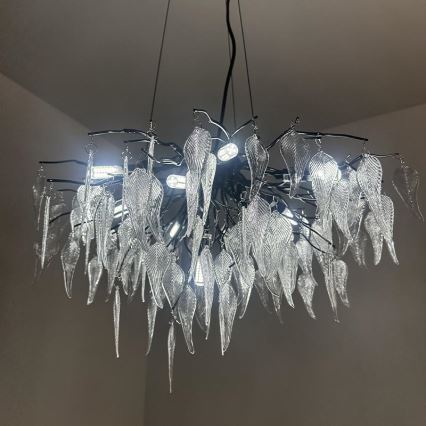 Kristalni luster na sajli 10xG9/40W/230V crno