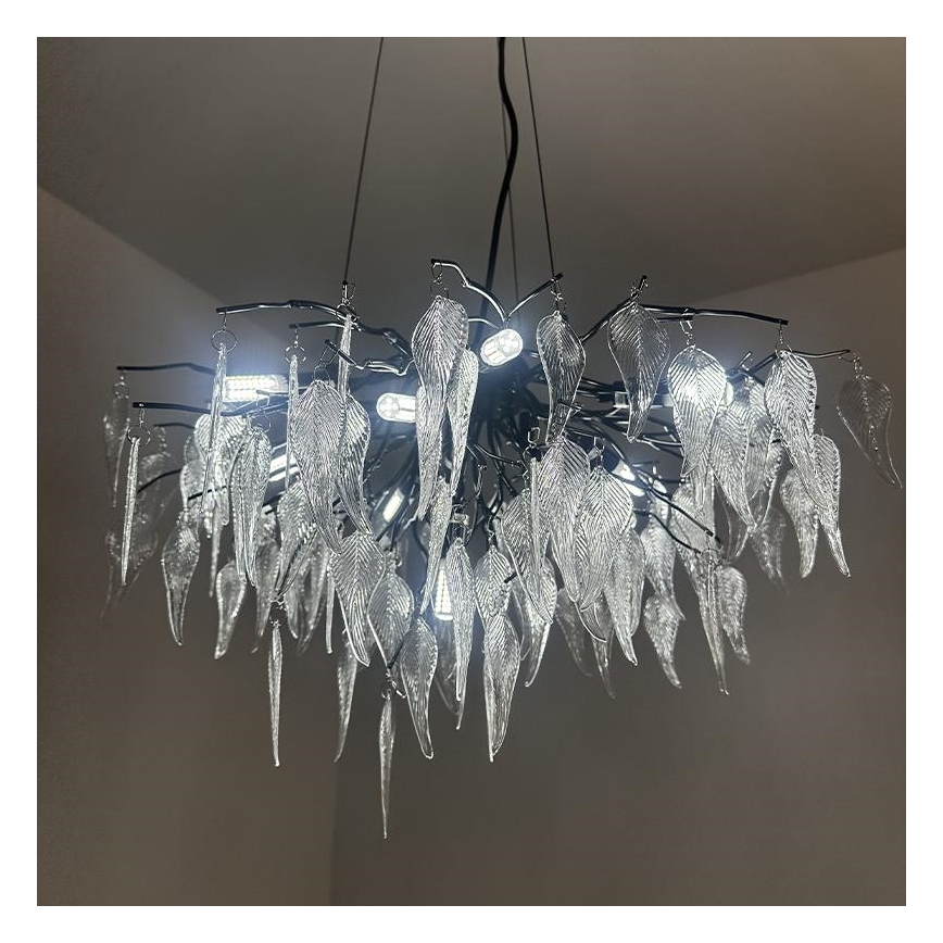 Kristalni luster na sajli 10xG9/40W/230V crno