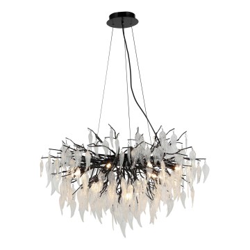 Kristalni luster na sajli 12xG9/40W/230V crno