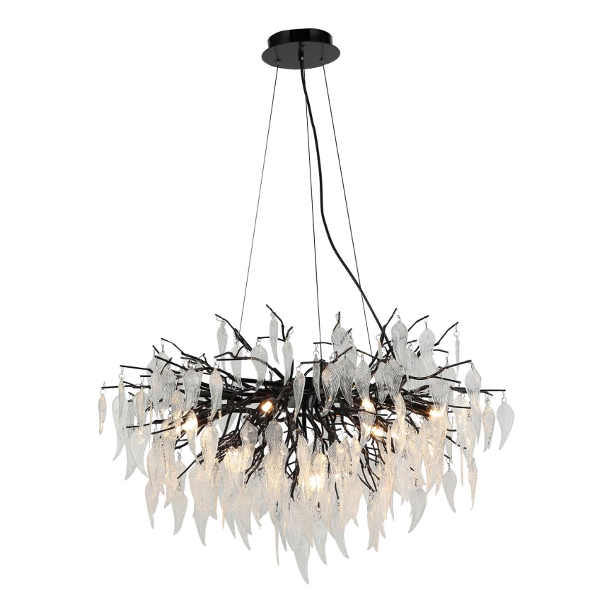 Kristalni luster na sajli 12xG9/40W/230V crno