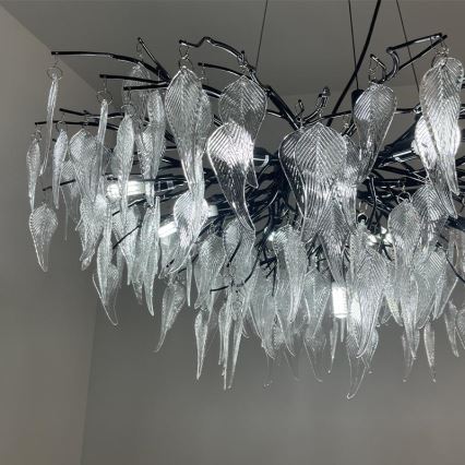 Kristalni luster na sajli 12xG9/40W/230V crno