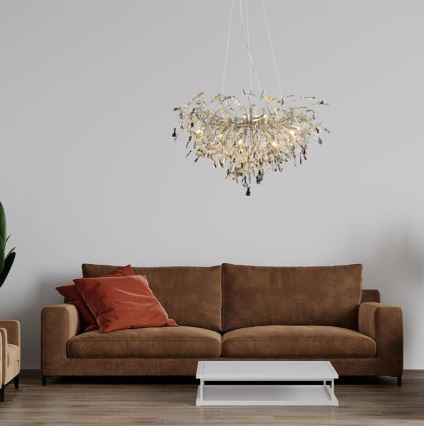 Kristalni luster na sajli 13xG9/40W/230V sjajni hrom